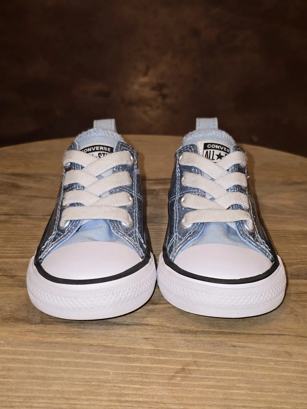 Converse Chuck Taylor All Star Madison Blue Glitter Easy-On Infant Size 5
